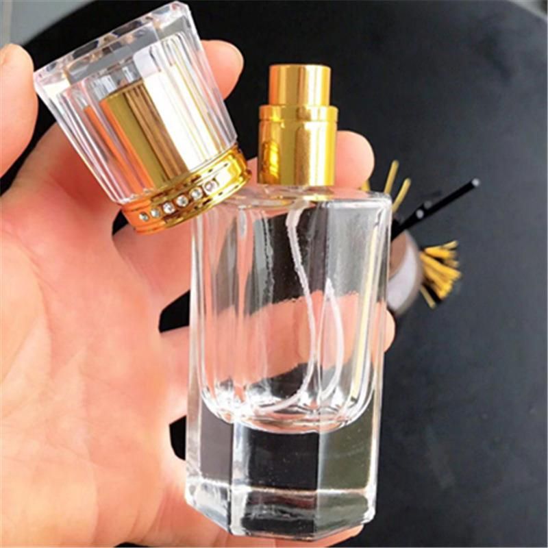 40ml Mini Travel Perfume Bottle Cosmetic Container Empty Metal Spray Bottle Clear Glass Material