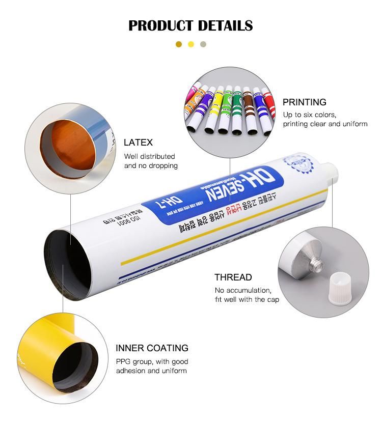 Aluminum 4 to 6 Colors Printing Professional Salon Hair Care Products Laminated Cosmetic Tube