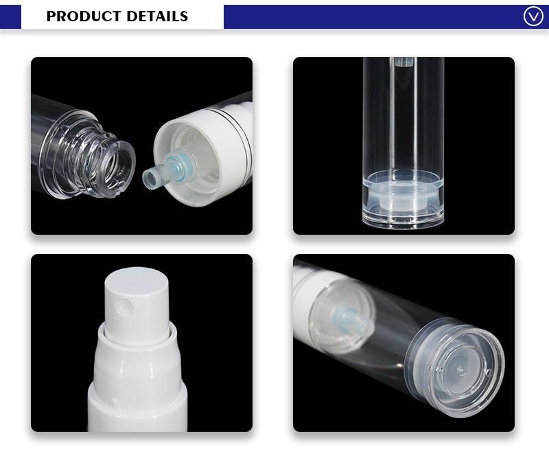 High Quality Transparent as 15ml Airless Lotion Pump Bottle