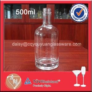 Super Flint Glass Clear 500ml Liquor Bottle with Screw Top