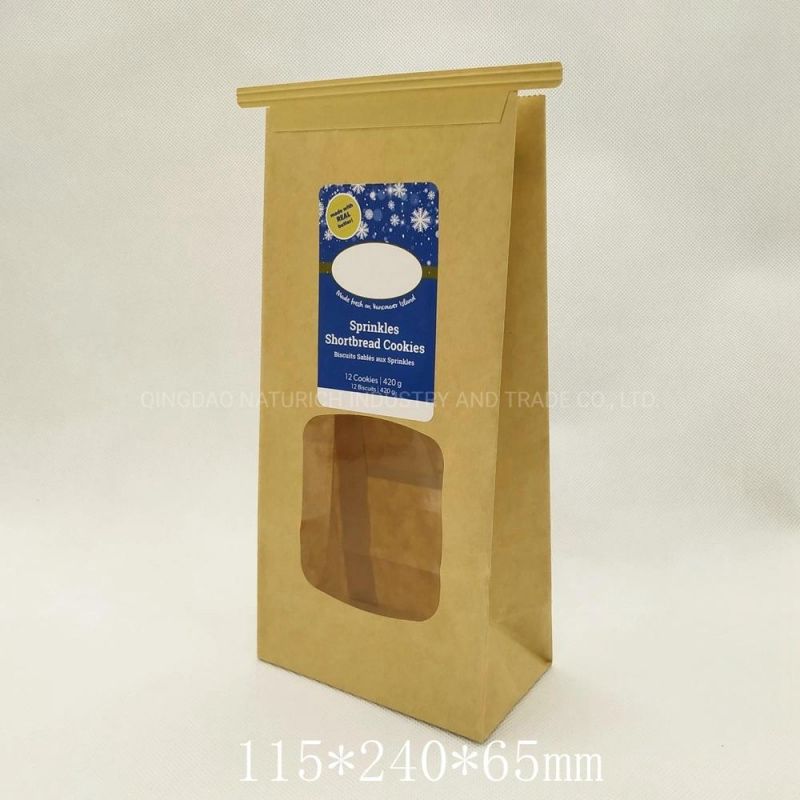 Cookie Biscuit Pastry Packaging Paper Bag with Tin Tie