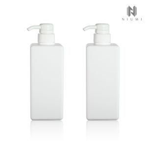 500ml White Pet Bottle Round Plastic Pump Bottle for Shampoo Shower Gel Hand Sanitizer