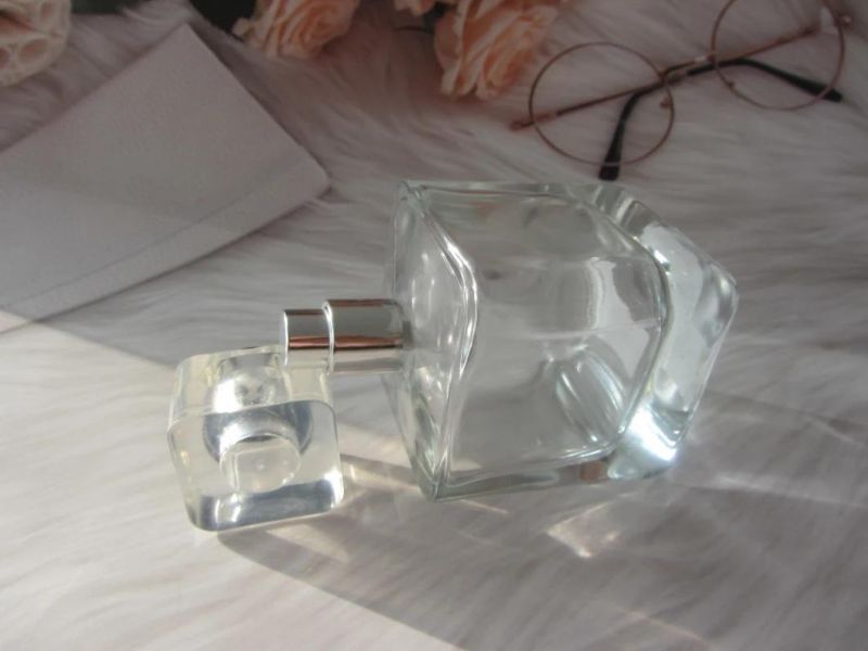 Luxury Recyclable 100ml Transparent Glass Perfume Bottle