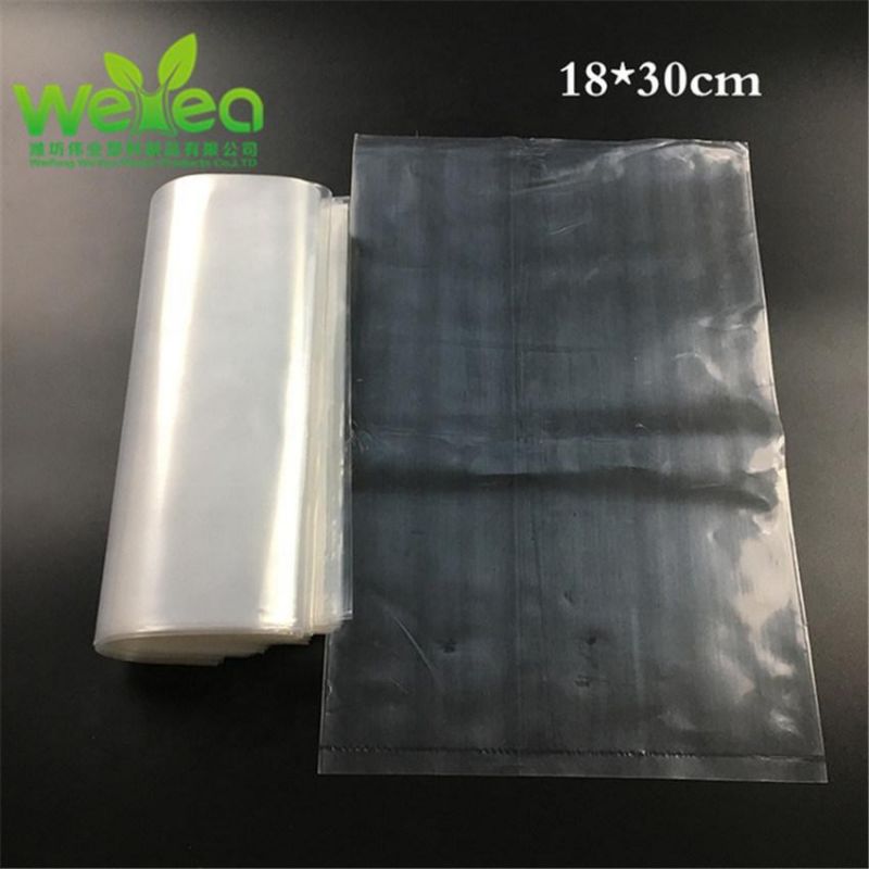 Clear Polyl Bag, Food Flat Plastic Bag on Roll Perforated in Supermarket, Clear Flat Plastic Bag for Food