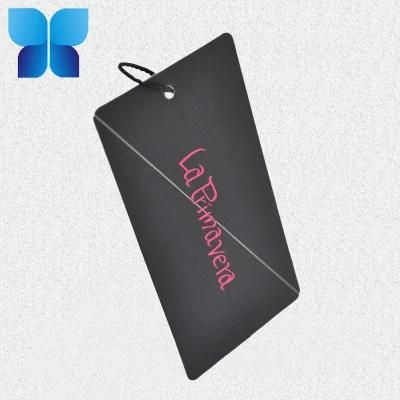 Fashionable Brand Name Tag Cardboard Paper Clothing Hang Tag with Logo