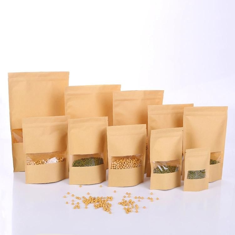 Kraft Paper Bag with Clear Window and Tin Tie