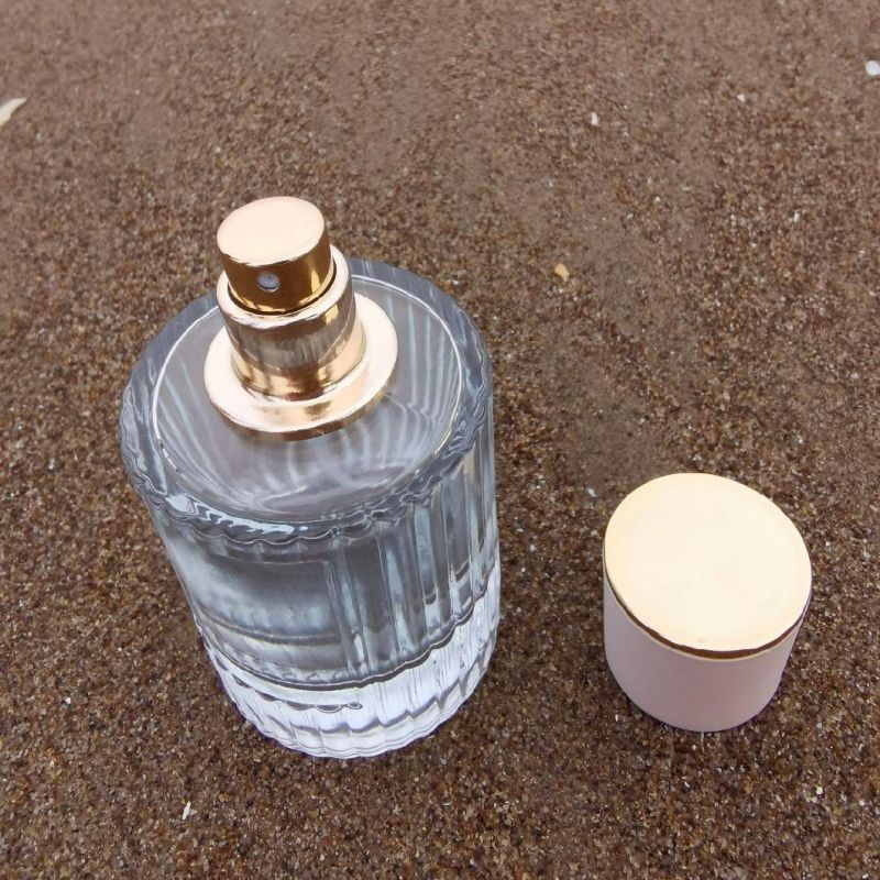 New Style 50ml Luxury Glass Perfume Bottle Cylinder Shape 50ml Clear Spray Glass Bottle