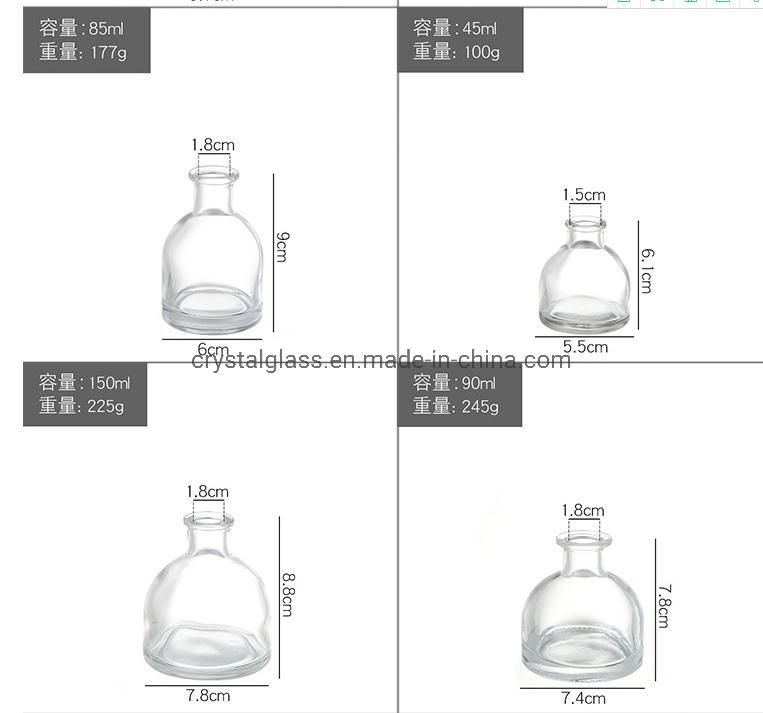 50ml 100ml 150ml 200ml Perfume Glass Aroma Diffuser Bottle