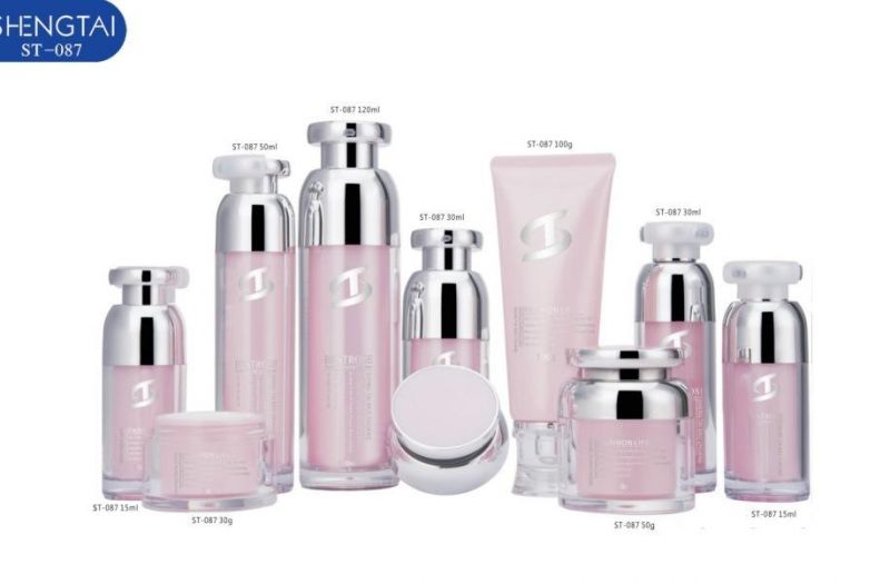 Luxury Cosmetic Empty Acrylic Rose Gold Pump Plastic Bottle30ml 50 Ml 100ml