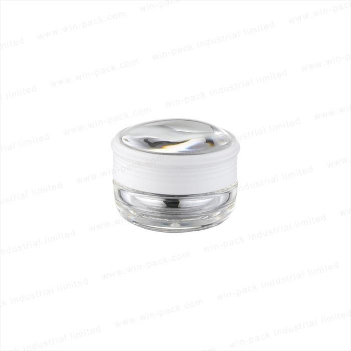 Winpack Cream Jar Wholesale Outside Clear Transparent Cosmetic Packaging Jar Spray Golden Inside The Cream Jar with Hot Sale