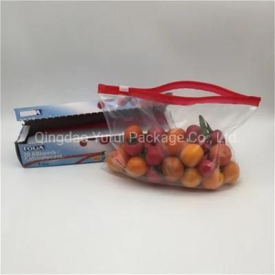 Food Grade Packaging Freezer Zip Lock Seal LDPE Plastic Slider Zipper Bag