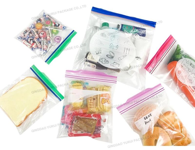 LDPE Reusable Snack Size Zipper Bag in Color Box