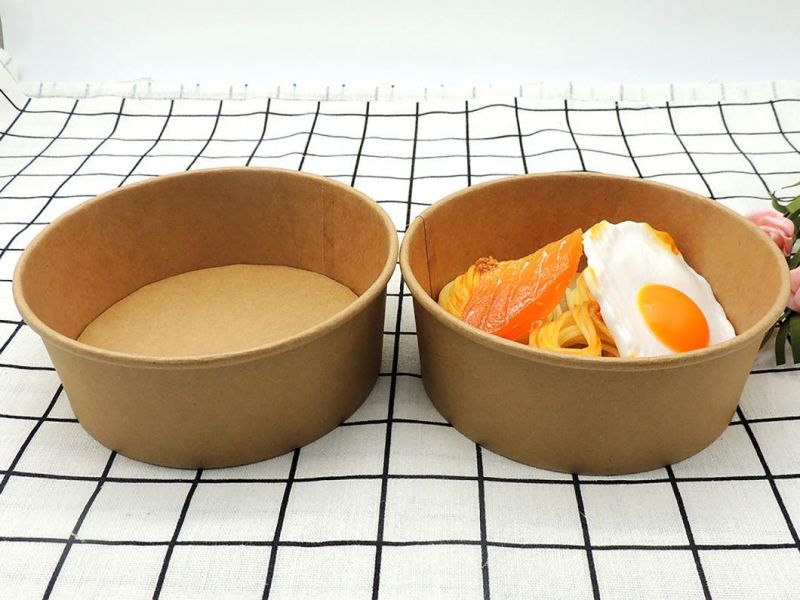 Family Size Salad Paper Bowls for Outdoor Activities Food Storage