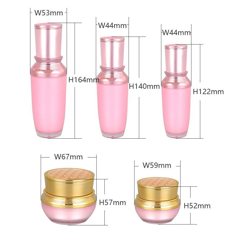 10g 15g 20g 30g 15ml 20ml 50ml 100ml Customized Acrylic Cream Jar and Lotion Bottle Set