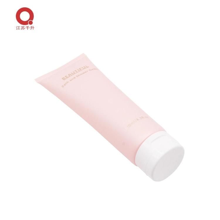 Plastic Squeeze Empty Pink Cosmetic Packaging Tube