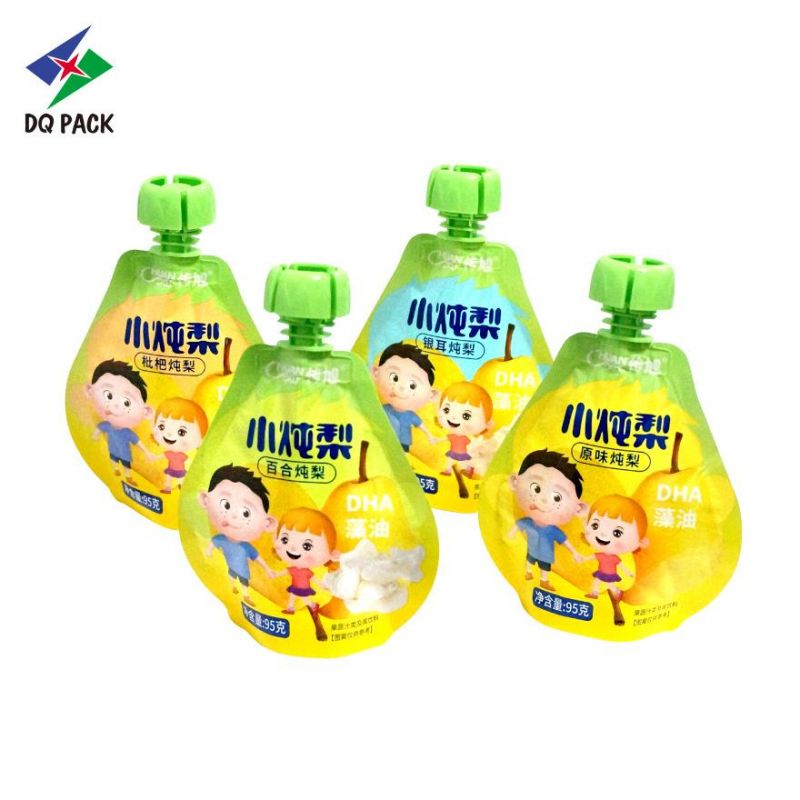 Customized Logo 8.6 Murshroom Cap Beverage Jelly Juice Packaging Spout Pouch Stand up Pouch with Spout