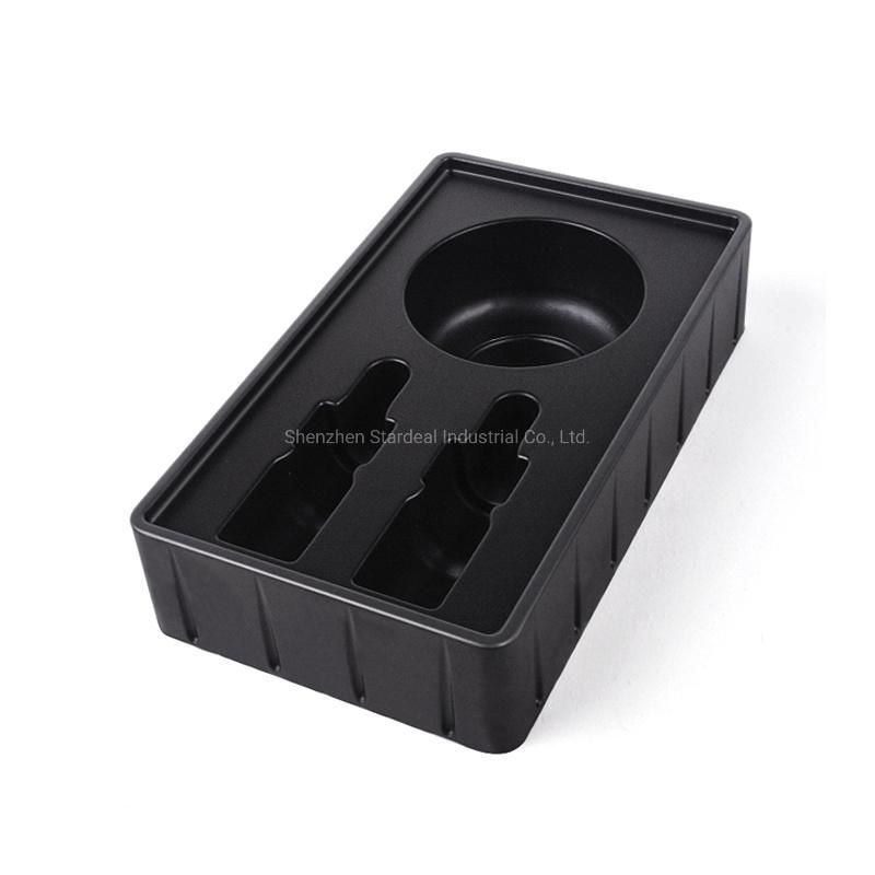 Custom Black Makeup Tools Plastic Blister Cosmetic Trays