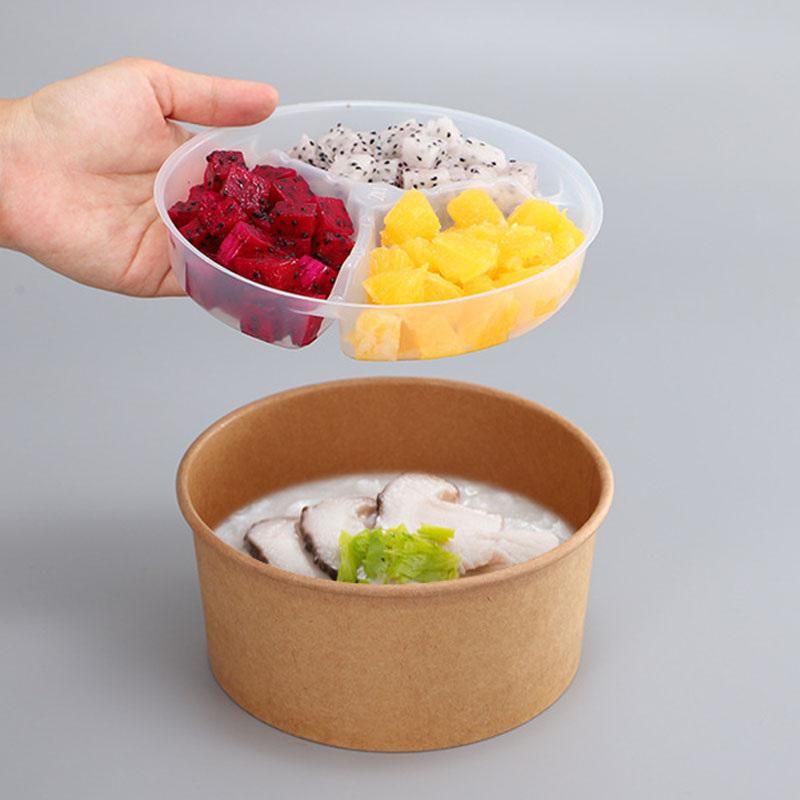 35oz Kraft Paper Bowls Disposable Soup Containers with Lids