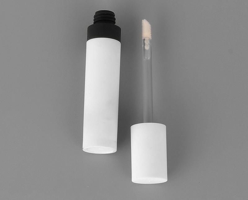 Hot Sale White 4ml Lip Gloss Tube White Lip Gloss Packaging Custom Packaging Black Top Lip Gloss Tubes with Wands