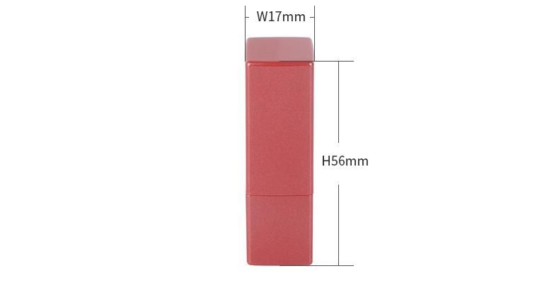 Hot Sale Empty Custom Square Red Makeup Containers Lipstick Tube Metal Lipstick Tube
