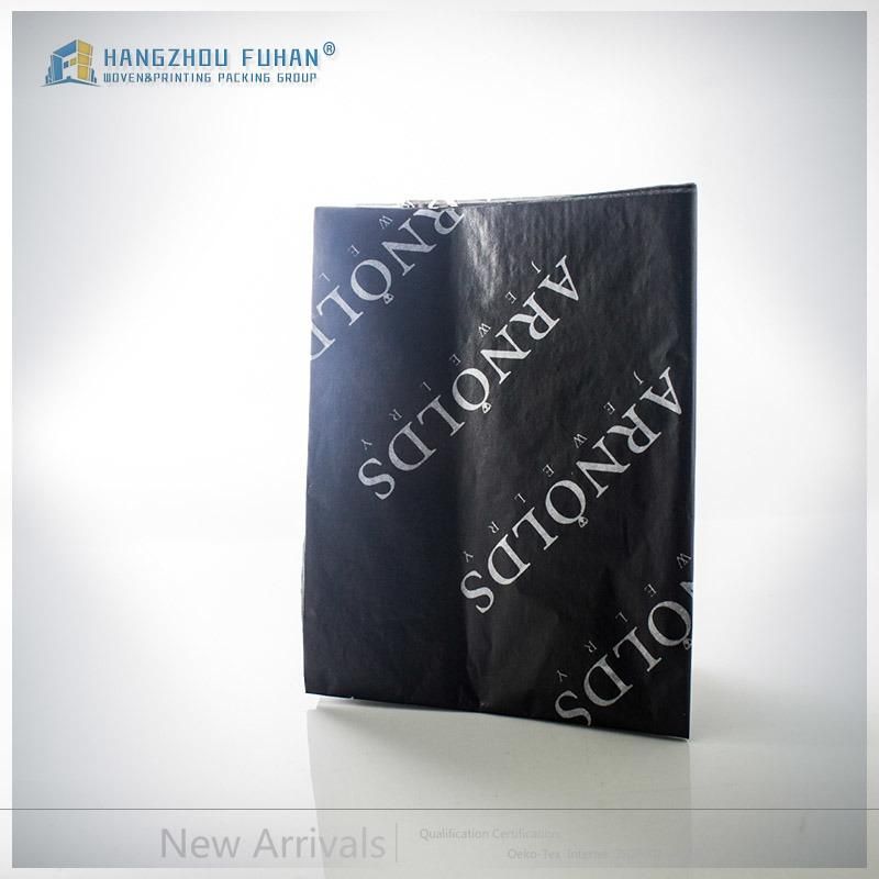 Gift Garment Clothing Shoe Packaging Gold Logo Custom Black Wrapping Tissue Paper