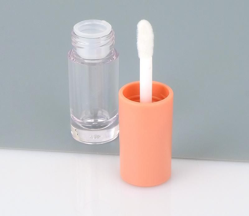 Factory Supply Best Seller 2.5ml Cute Nude Pink Top Clear Plastic Lip Gloss Packaging Lip Gloss Tubes