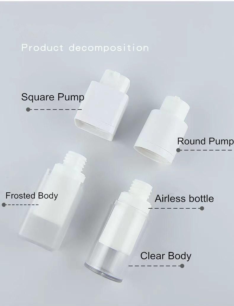 Wholesale Custom Cosmetic Packaging Re Usuable Airless Pump Airless Twist Top Bottle 30ml Pink with Pump Airless for Cosmetics