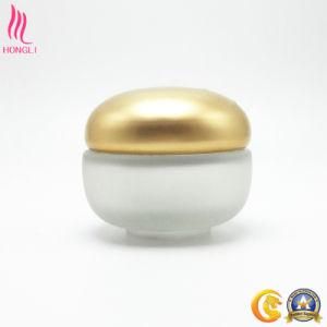 Mushroom Shaped Glass Container with Golden Cap