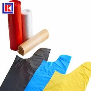 Top Tie Wave Tie Bin Liner HDPE LDPE Trash Bag for Garbage