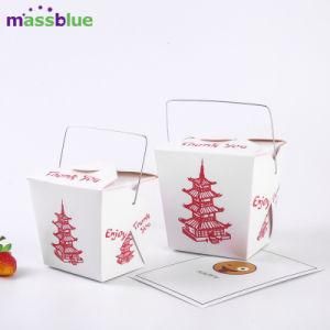 Disposable Paper Take Away Noodle Box with Handle