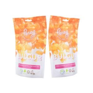 Factory Printed Customize Size Plastic Packaging Zipper Zip Lock Rice Flour Grain Packaging Stand up Pouch