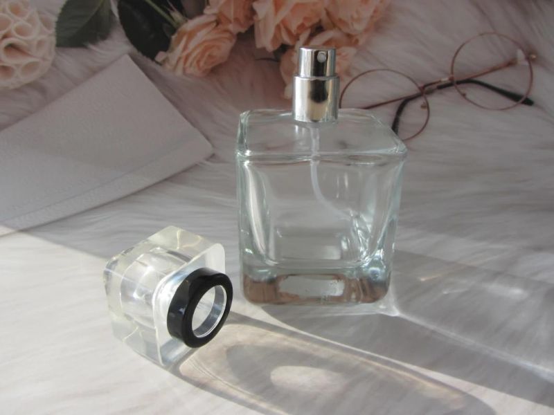 Luxury Recyclable 100ml Transparent Glass Perfume Bottle