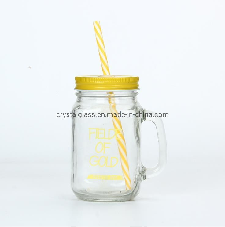 12oz Glass Mason Jars with Handle with Tin Lid Wholesale