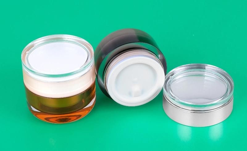 Wholesale Popular Unique 20g 50g Empty Plastic Double Wall Jar for Skin Care