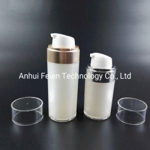 Luxury 15ml 30ml 50ml 100ml Acrylic Double Wall Plastic Bottle with Aluminum Cream Pump