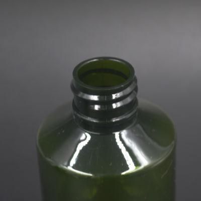 Dark Green Empty Wholesale 50ml 100ml 150ml 200ml Round Custom Shampoo Bottle Pet Cosmetic Plastic Pump Bottle