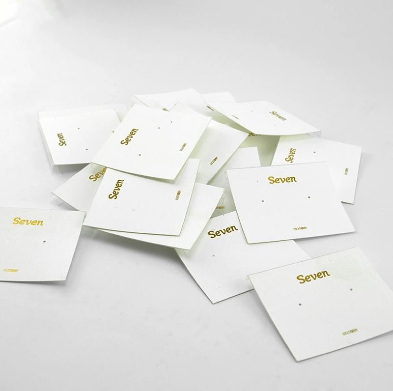 Custom Printed Foil Hot Stamp White Earring Packaging Card