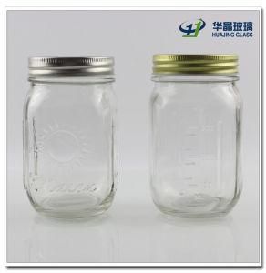 400ml 14oz Glass Mason Jar with Tin Lid