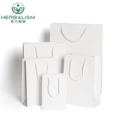 Customized Clothing Paper Bag Korean Version of Tote Bag White Shopping Bag for Gift