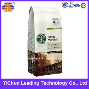 Plastic Stand up Flat Bottom Quad Sealed Coffee Bag