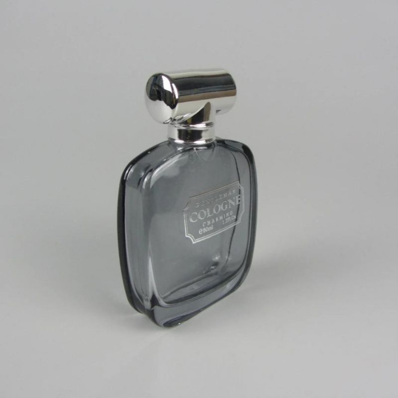 Luxury 50ml Matte Black Glass Spray Perfume Bottle