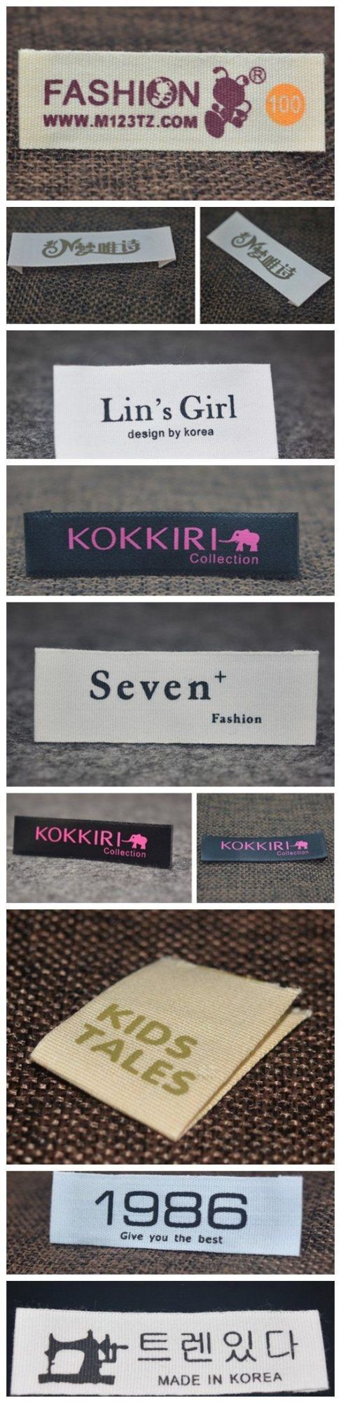 Custom Brand Name Garment Fashion Hot Cut Plain Folded Clothing Shirt Woven Label