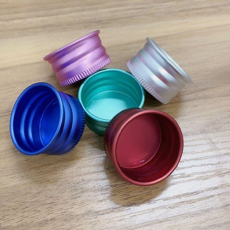 Small Sealed Aluminum Bottle Caps for Wholesale Crimped Threaded Aluminum Cover