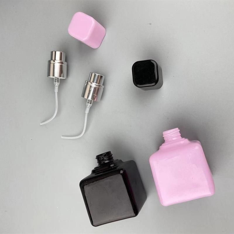 Square Perfume Bottle Pump Spraye 30ml Shiny Colorful Packing Bottle