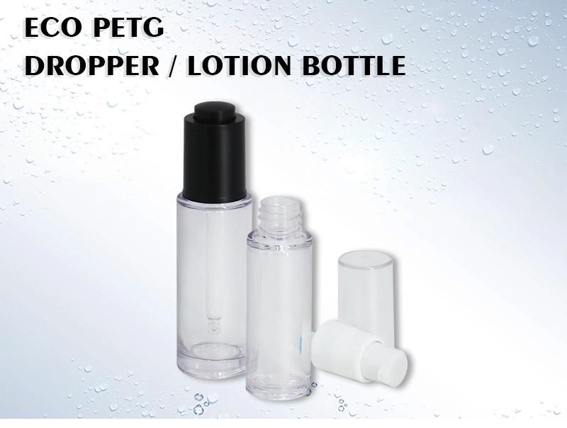 Wholesale Cosmetic Packaging PETG 20ml 45ml Lotion Cosmetic Dropper Bottle