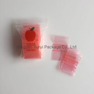 Mini Apple Bag Plastic Small Zip Lock Baggies with Designs 1212 1010 1515