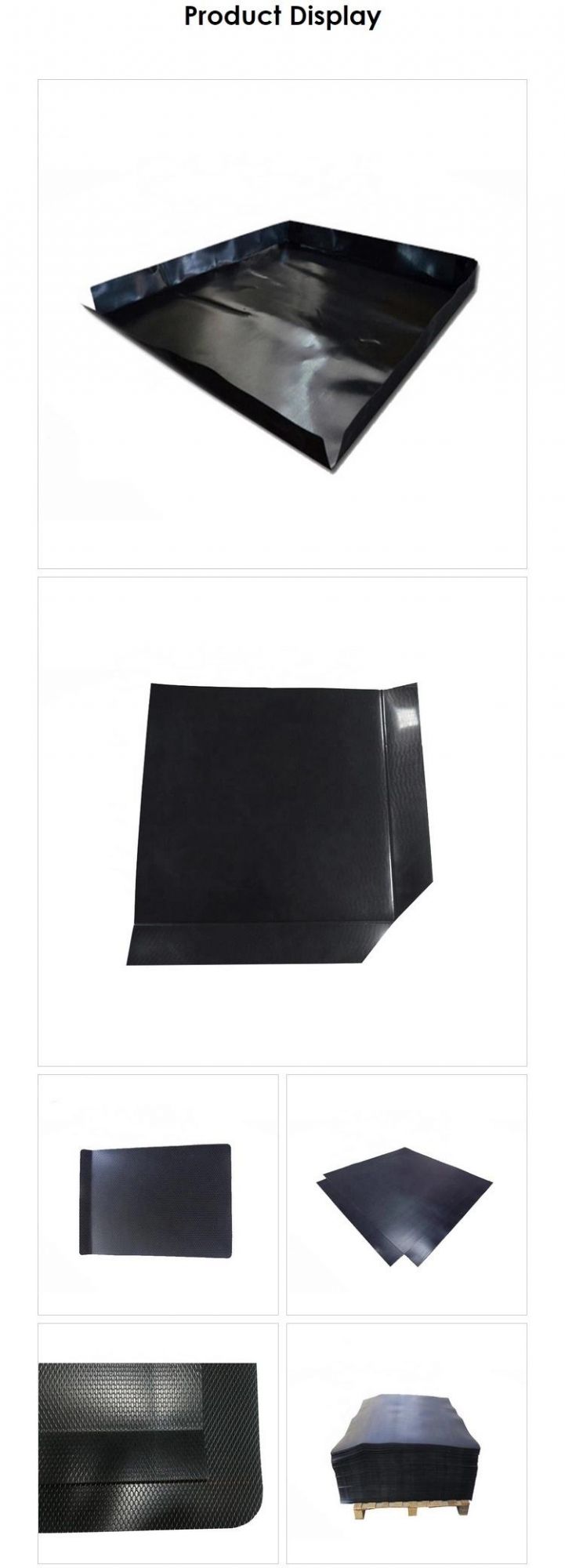 Heavy Weight High Tensile Strength Black HDPE Plastic Slip Sheet