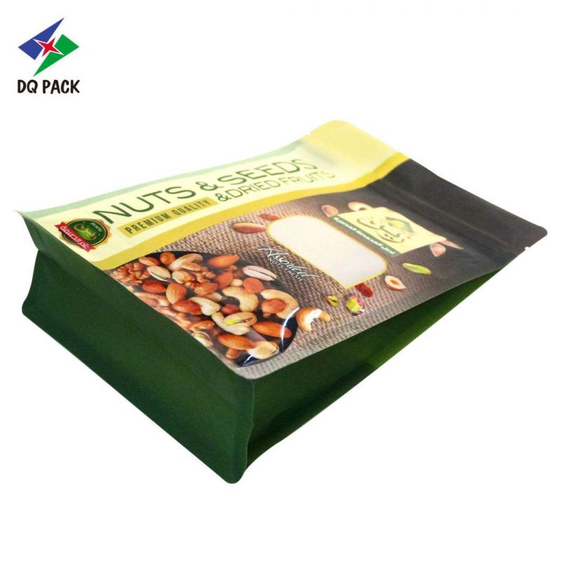 Customized Printing Stand up Zipper Pouch Flat Bottom Bag for Nuts and Seeds & Dried Fruits