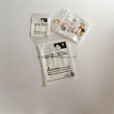 Plastic Medical Recloable Medicine Tablet Bags for Clinic