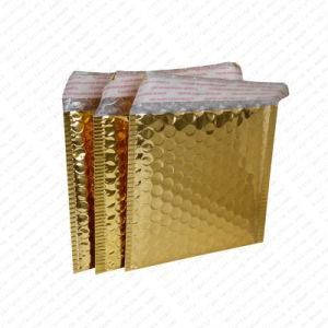 Hot Sell Gold Metallic Padded Envelope Serialized Tamper Mailing Bag with Printed